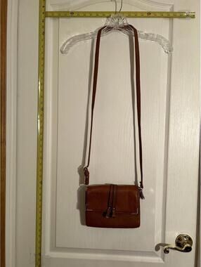 Crossbody Purse Nest Small Pebbled Leather Brown Bag Strap